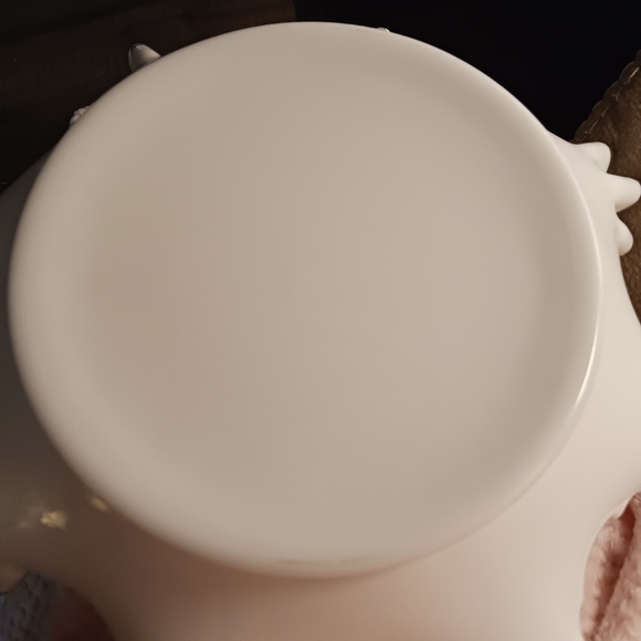 Fenton White Silvercrest bridal basket with handle 11" across EXC - Picture 6 of 6